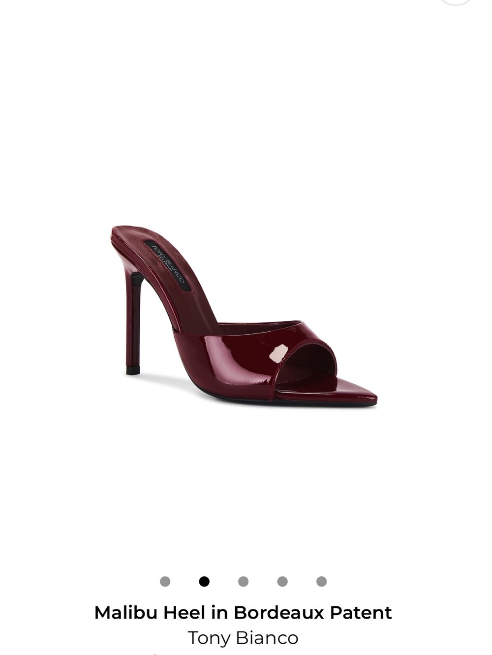 Tony Bianco Malibu Heel in Bordeaux Patent